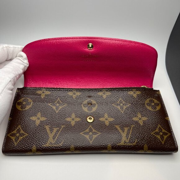 Louis Vuitton  Monogram Bloom Flower Emilie Wallet - Fuchsia - Preowned - Picture 14 of 15